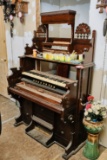 Disassembled Antique Pump Organ With Miscellaneous Parts, Easten Organ Comp