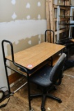 Two Computer Desks, Computer Chair, 3 Wooden Chairs, Contents