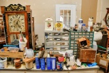 Everything Behind Green Ribbon, Assorted Clock Tools & Clock Making Parts &