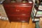 Two Drawer Wooden Filing Cabinet