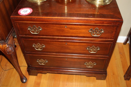 3 Drawer Chest, Wooden, 26" w x 17" d x 25" h