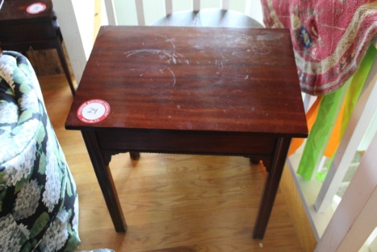 Decorative Wooden Side Table, 25" w x 18" d x 26" h