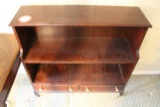Wooden Bookshelf with Two Drawers & Two Shelves plus Wooden End Table with
