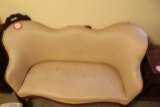 Upholstered Wooden Love Seat