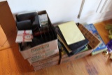 6 Boxes of Assorted Office Supplies, Pens, Pencils, Games, Paper, etc.