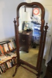 Freestanding Full Length Floor Mirror with Wooden Frame
