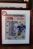 (2) Framed Posters and (1) Newspaper Clipping, 1976 Pitt. Panthers