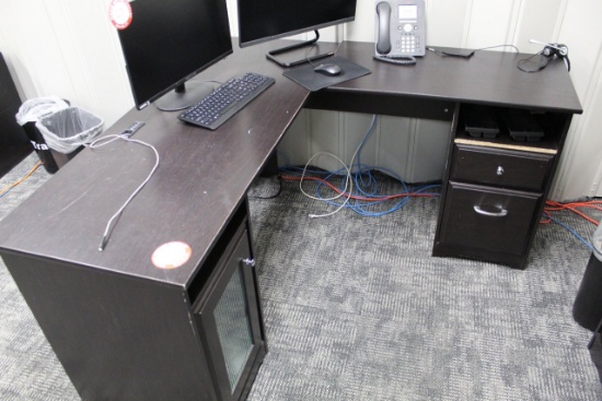 "L" Shaped Press Wood Desk