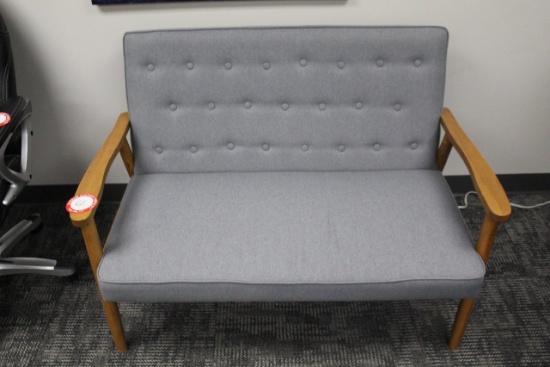 Wood Framed Upholstered Love Seat