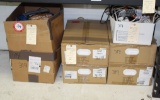 Bulk ethernet cables 5ft and 10ft, (4) Wall mounted rack
