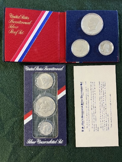 United States Bicentennial Silver Proof Set w/Eisenhower Dollar, Kennedy