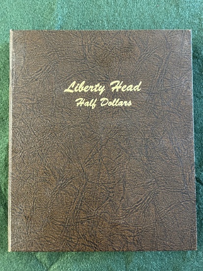 Liberty Head Half Dollar Album (9 Coins Missing). Coins Collected: 1892 No