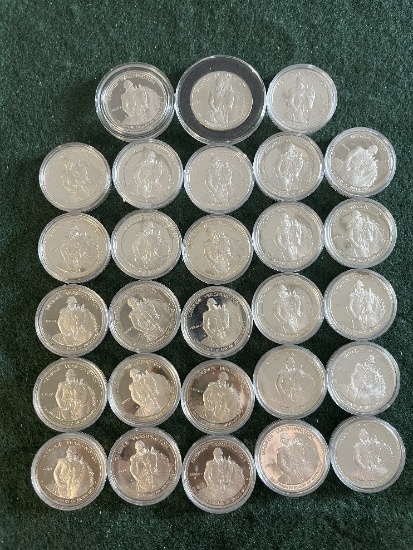 (27) 1982 George Washington 250th Anniversary of Birth 90% Silver