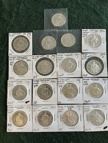 (17) 1982 George Washington 250th Anniversary of Birth 90% Silver