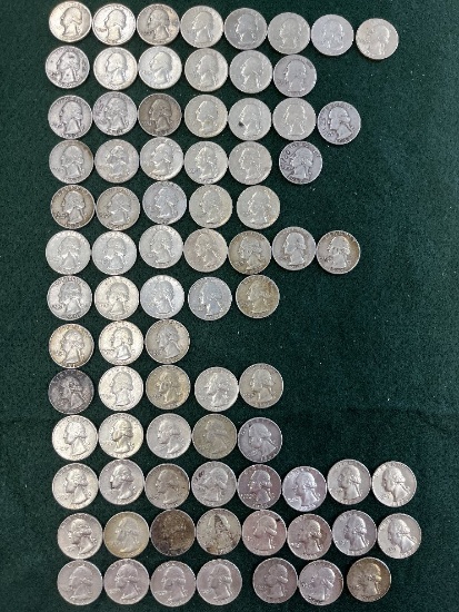 Washington Quarters Ungraded: (1) 1935, (1) 1939, (1) 1941, (2) 1942, (1) 1