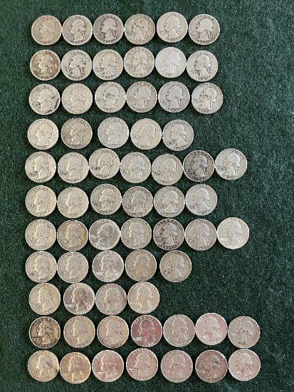 Washington Quarters Ungraded: (1) 1934, (2) 1936, (1) 1940, (4) 1941, (2) 1