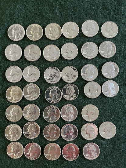 Washington Quarter Graded Proofs: (1) 1957, (3) 1959, (2) 1960, (6) 1961, (
