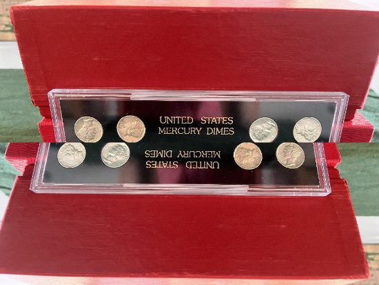 Mercury Dime Proofs: 1941, 1941-D, 1941-S, 1942, 1942-D, 1942-S, 1943, 1943