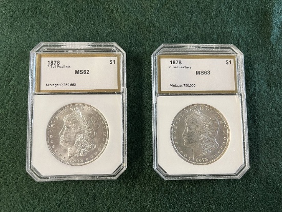 (2) 1878 Morgan Silver Dollars