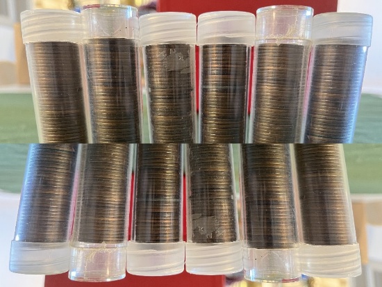 (6) Rolls Indian Head Coins - Various Years