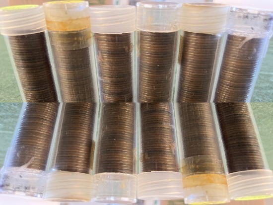 (6) Rolls Indian Head Coins - Various Years