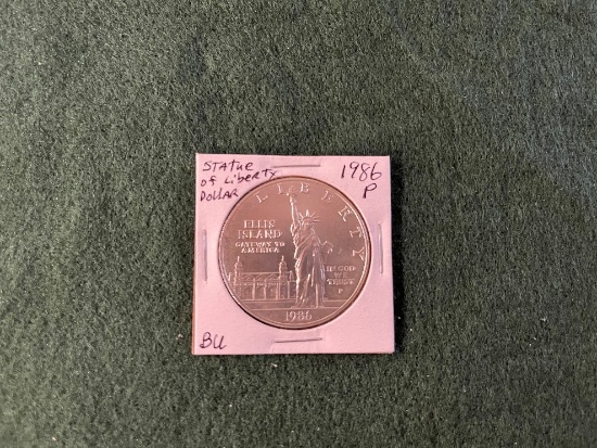 1986 Liberty Dollar Ellis Island Gateway to America .77344 oz Fine Silver