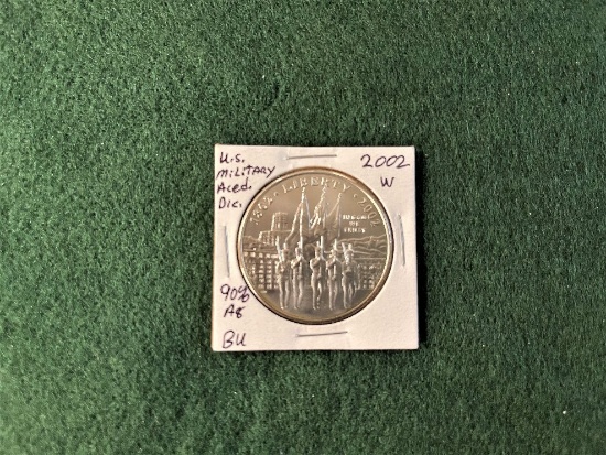 2002 West Point Bicentennial Silver Dollar Mint Mark W BU