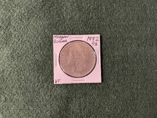 1882 Morgan Silver Dollar Mint Mark O/S VF