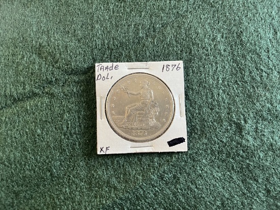 1876 Trade Dollar Silver XF