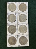 (8) Peace Dollars: (2) 1921 No Mint Mark XF (1) 1921 No Mint Mark VF+ (1) 1