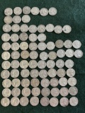 Washington Quarters Ungraded: (1) 1953, (1) 1954, (1) 1956, (1) 1957, (1) 1