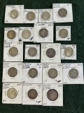 Standing Liberty Quarters: (1) 1919 VF, (1) 1920 AU, 1) 1920-S AU, 1917-D A
