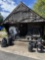 Rustic Vintage Wood Shed with Metal Roof
