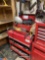 Red Craftsman Tool Box on Casters and Content - Hand Tools, Hardware, Wire,