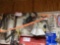 All Tools Hanging on Peg Board - Mallets, Hacksaw, Hand Saws, Portable Ligh
