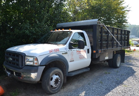 2007 Ford F-450 XL, 14' Flatbed Bump w/Side Kit and Tarp, Deisel , Auto