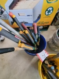 Contents of 2 Buckets - Axes, Hatchets, Hammers