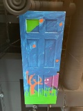 Decorative Door Hand Painted by Local Artist (Blue)