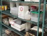 Contents of 2 Shelves - Assorted Plastic Containers