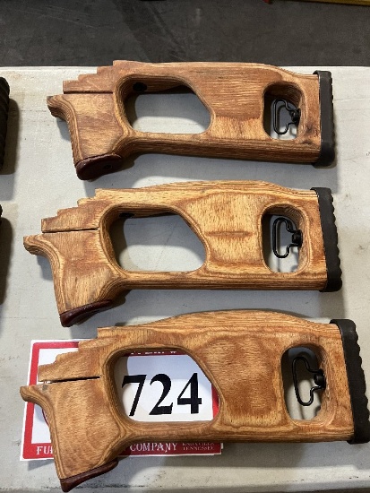 (3) Wooden Stocks for AR Type Firearm