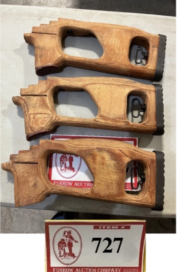(3) Wooden Stocks for AR Type Firearm