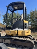 2005 CAT 303 CR Mini Excavator with Push Blade and Thumb