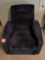 Blue Upholstered Lift Chair with Vibrating Massage & Foot Rest Extension