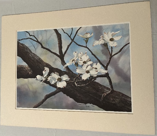 2 Matted Robert Tino Prints, - "Full Bloom" Signed & Numbered, #412 of 950,