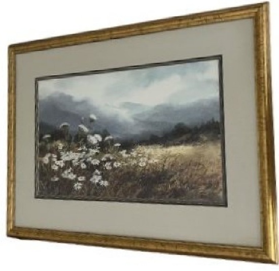 Framed Under Glass Jim Gray Print, Signed