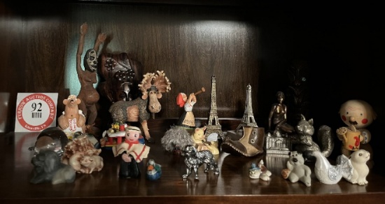 Contents of Shelf, Assorted Decorative Items