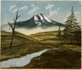 Original Oil on Canvas, Unknown Artist (initials J P), Stretched but no Fra