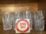 12 Crystal Water Glasses