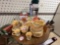 Table & Chairs + Contents: Earthenware Set (Dinner Plates, Salad Plates, Bo