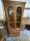 Wooden 3 Shelf Curio Cabinet, 2 Wooden/Glass Doors (one missing glass), 3 D